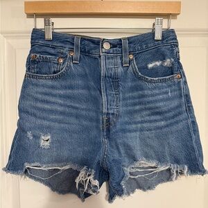 Aritzia Levi’s Premium Ribcage Denim Blue Women's Shorts